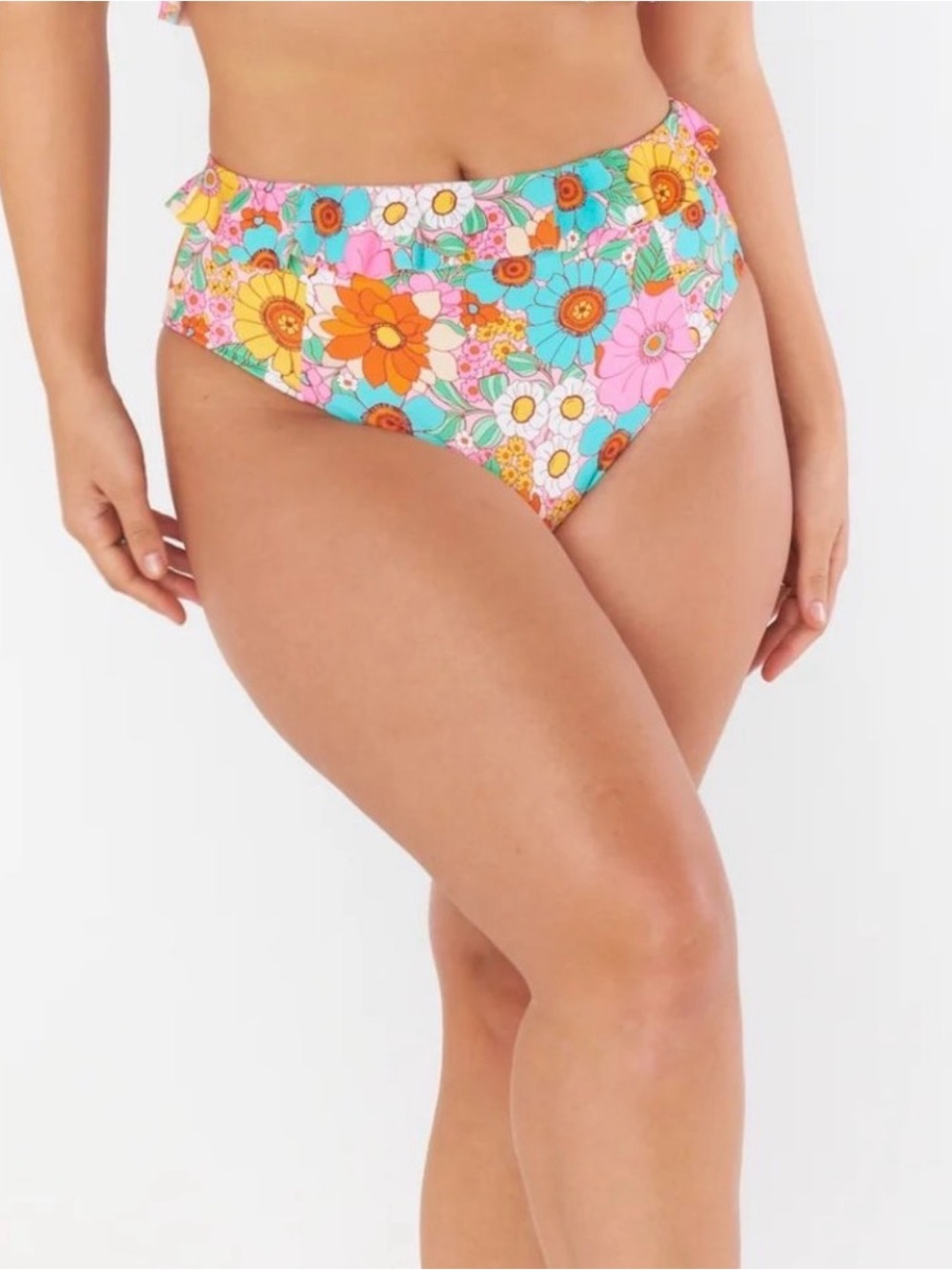New Show Me Your Mumu Sorrento Floral Market Swim Bottom L